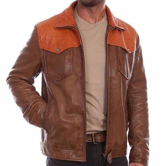 Men's Leather Jacket - AS Seen on Yellowstone - Picture 1 of 4